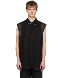 Chemise à manches longues noire Jil Sander