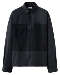 Chemise à manches longues noire John Elliott