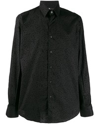 Chemise à manches longues noire Karl Lagerfeld