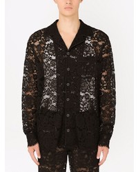 Chemise à manches longues noire Dolce & Gabbana