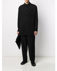 Chemise à manches longues noire Yohji Yamamoto