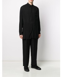 Chemise à manches longues noire Yohji Yamamoto