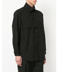 Chemise à manches longues noire Yohji Yamamoto