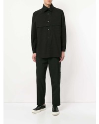 Chemise à manches longues noire Yohji Yamamoto