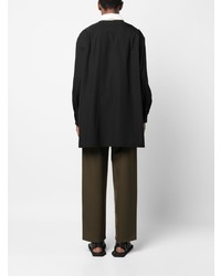 Chemise à manches longues noire Yohji Yamamoto