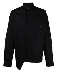 Chemise à manches longues noire Les Hommes