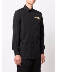 Chemise à manches longues noire Moschino