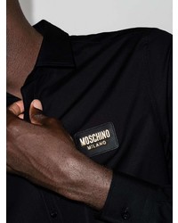 Chemise à manches longues noire Moschino