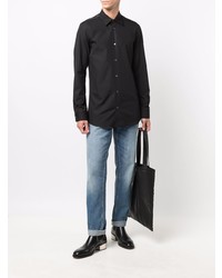 Chemise à manches longues noire Alexander McQueen