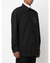 Chemise à manches longues noire Raf Simons