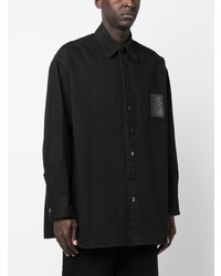 Chemise à manches longues noire Raf Simons