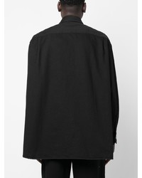 Chemise à manches longues noire Raf Simons