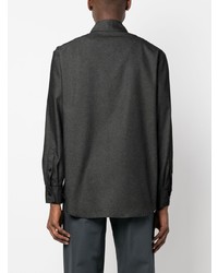 Chemise à manches longues noire Raf Simons