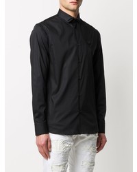 Chemise à manches longues noire Philipp Plein