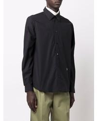 Chemise à manches longues noire MSGM