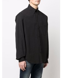 Chemise à manches longues noire Balenciaga