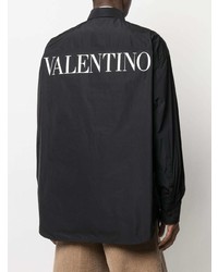Chemise à manches longues noire Valentino