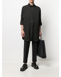 Chemise à manches longues noire Jil Sander