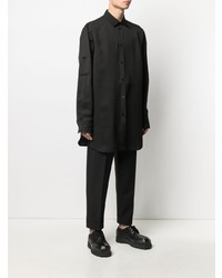 Chemise à manches longues noire Jil Sander