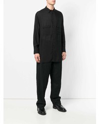 Chemise à manches longues noire Yohji Yamamoto