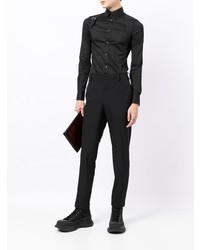 Chemise à manches longues noire Alexander McQueen