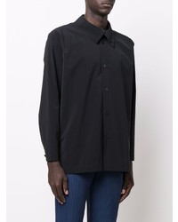 Chemise à manches longues noire Homme Plissé Issey Miyake