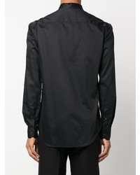 Chemise à manches longues noire Giorgio Armani
