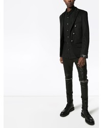 Chemise à manches longues noire Balmain