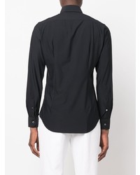 Chemise à manches longues noire Corneliani