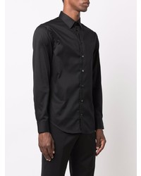 Chemise à manches longues noire Emporio Armani