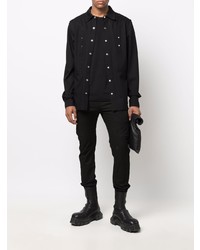 Chemise à manches longues noire Rick Owens