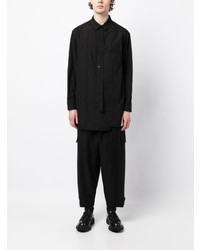 Chemise à manches longues noire Yohji Yamamoto