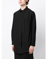 Chemise à manches longues noire Yohji Yamamoto