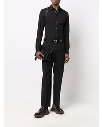 Chemise à manches longues noire Alexander McQueen