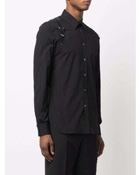 Chemise à manches longues noire Alexander McQueen