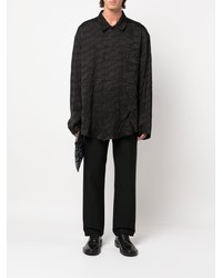 Chemise à manches longues noire Balenciaga