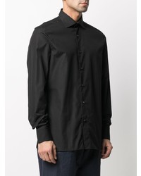 Chemise à manches longues noire Ermenegildo Zegna