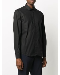 Chemise à manches longues noire Dondup