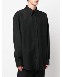 Chemise à manches longues noire Acne Studios