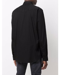 Chemise à manches longues noire Dondup