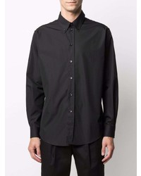 Chemise à manches longues noire Moschino