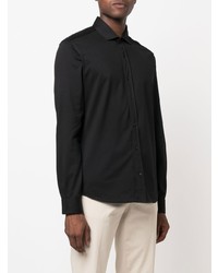 Chemise à manches longues noire Brunello Cucinelli