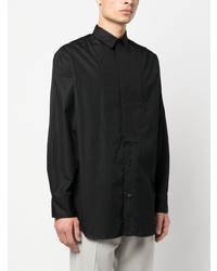 Chemise à manches longues noire Aspesi