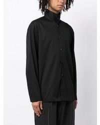 Chemise à manches longues noire Lemaire