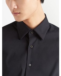 Chemise à manches longues noire Prada