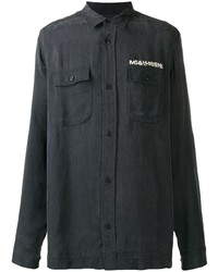 Chemise à manches longues noire Maharishi