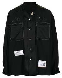 Chemise à manches longues noire Maison Mihara Yasuhiro