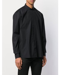 Chemise à manches longues noire Saint Laurent