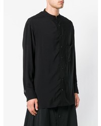 Chemise à manches longues noire Yohji Yamamoto