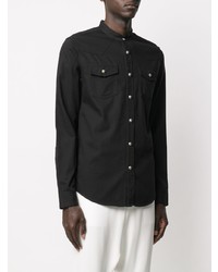 Chemise à manches longues noire Balmain